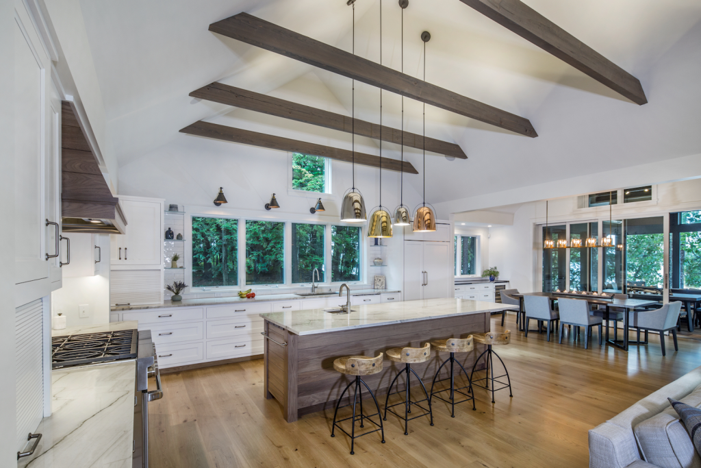 Wood Cabinetry, Custom stained Walnut Island