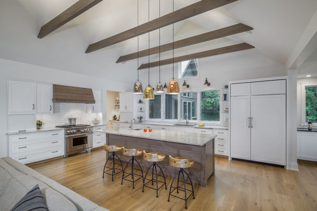 Wood Cabinetry, Custom stained Walnut Island